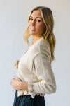 The Vander Flower Ruffle Cardigan in Cream