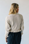 The Vander Flower Ruffle Cardigan in Cream