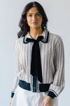 The Canterini Cable Knit Cardigan in Ivory