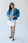 The Moreno Embroidered Jacket in Denim