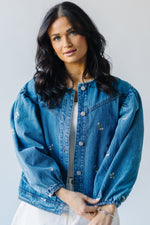 The Moreno Embroidered Jacket in Denim