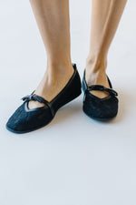 Free People: Mesh Mania Bow Flats in Black Pattern