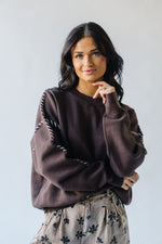 The Ranga Contrast Stitch Sweater in Chocolate