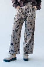 The Willimon Floral Wide Leg Pant in Mocha