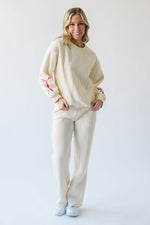 The Gloria Bow Detail Pullover in Cream