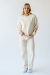 The Gloria Bow Detail Pullover in Cream