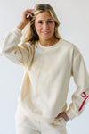 The Gloria Bow Detail Pullover in Cream