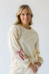 The Gloria Bow Detail Pullover in Cream