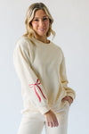 The Gloria Bow Detail Pullover in Cream