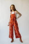 The Jackley Embroidered Overall in Rust Floral