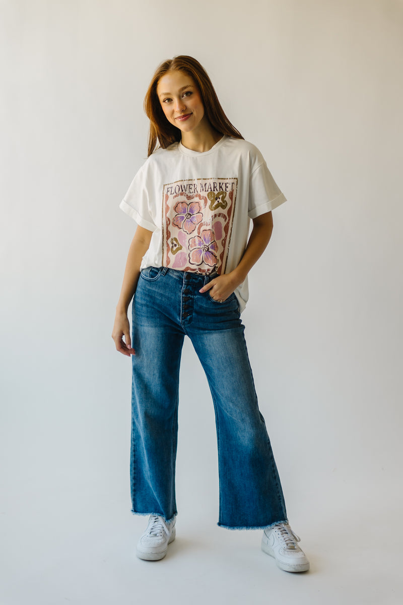 The Amsterdam Flower Market Graphic Tee in Ivory