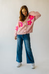 The Treft Floral Knit Cardigan in Pink