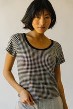 The Gallup Gingham Tee in Black