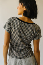 The Gallup Gingham Tee in Black