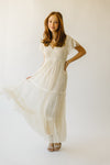 The Darlene Lace Detail Maxi Dress in Ivory