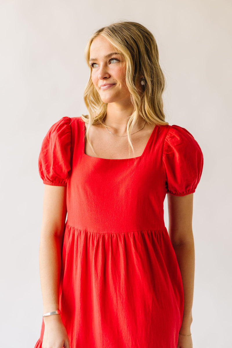 The Flinders Tiered Maxi Dress in Red