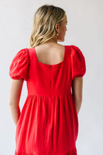 The Flinders Tiered Maxi Dress in Red