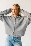 The Riggs Button-Down Sweater in Heather Grey