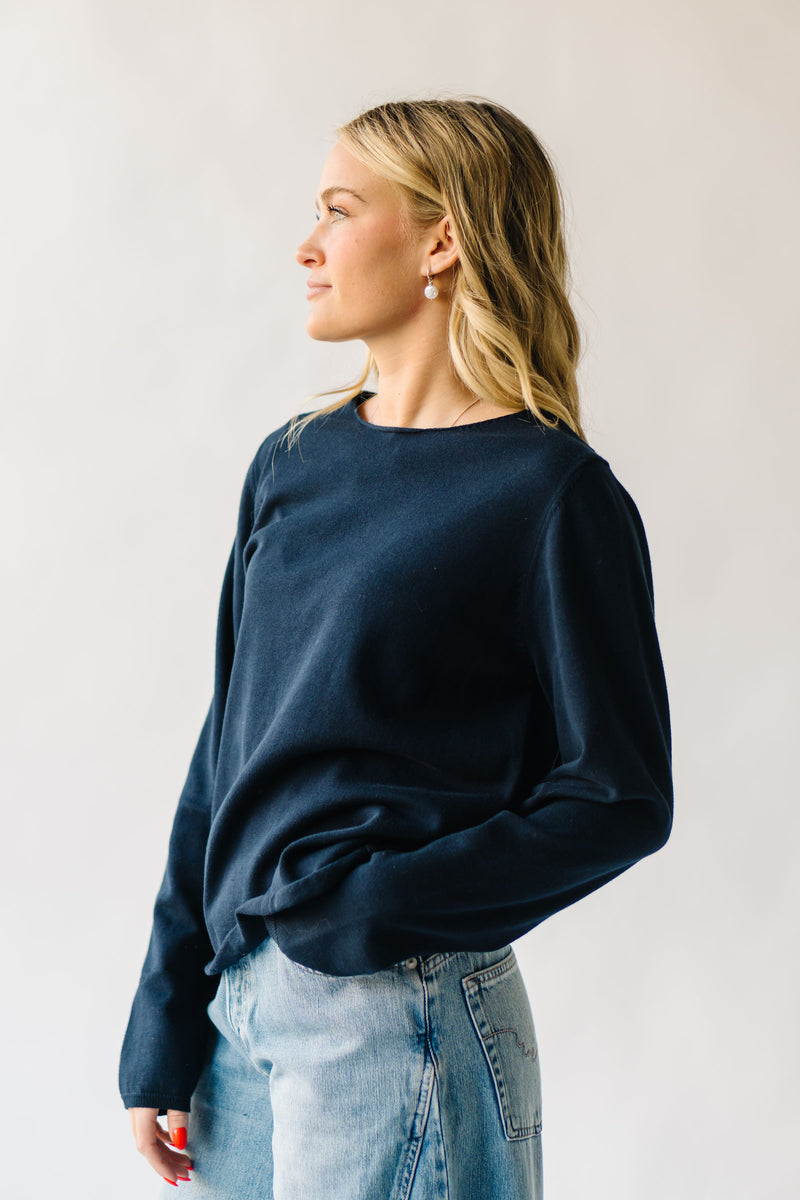 The Emil Lightweight Sweater in Midnight