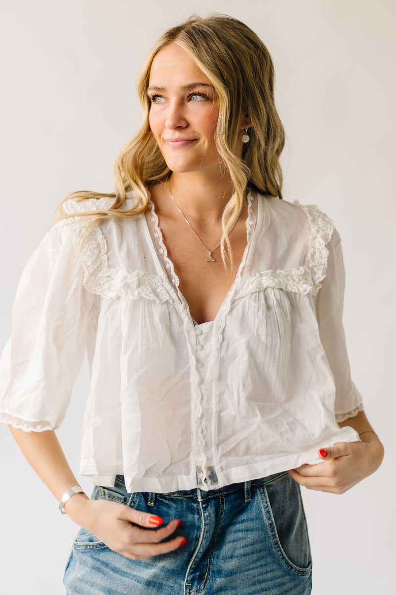 Free People: Luna Top in Optic White