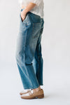 The Ellett High Rise Barrel Jean in Westcott Navy