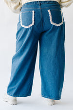 The Texico Crochet Trim Jean in Denim