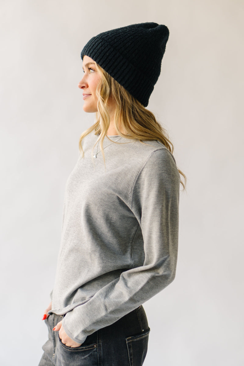 The Emil Lightweight Sweater in Heather Grey