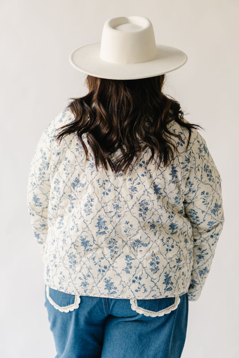 The Zanola Floral Patterned Jacket in Cream Multi