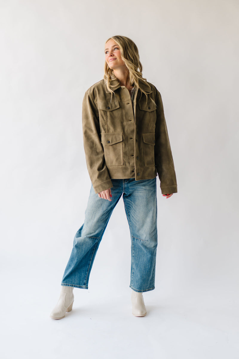 Free People: We The Free Night Ranch Vegan Jacket in Antique Bronze