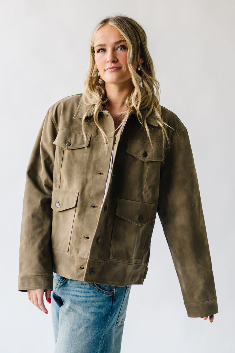 Free People: We The Free Night Ranch Vegan Jacket in Antique Bronze