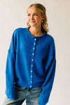 The Riggs Button-Down Sweater in Royal Blue