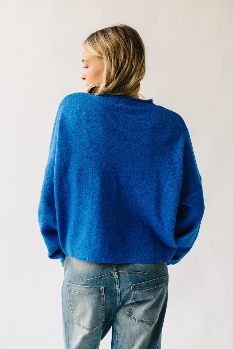 The Riggs Button-Down Sweater in Royal Blue