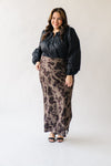 The Andover Floral Maxi Skirt in Mushroom Multi