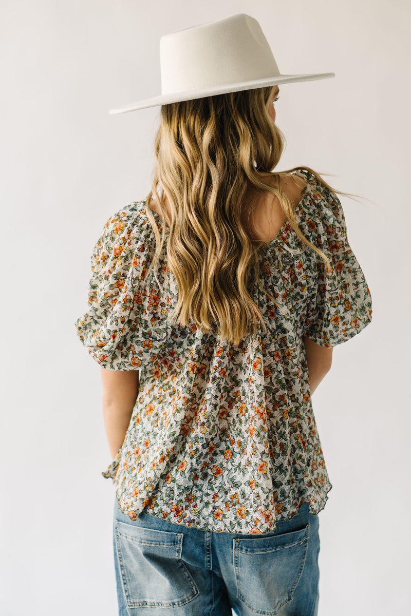 Free People: Astra Peasant Top in Daisy Combo