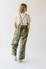 The Crestone Wide Leg Overall in Olive Floral