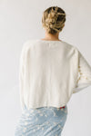 The Moura Textured Button-Up Cardigan in Ivory