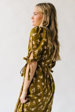 The Lonsdale Floral Midi Dress in Olive Multi