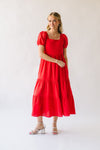 The Flinders Tiered Maxi Dress in Red