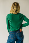 The Mesick Stitch Detail Blouse in Green