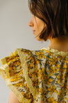 The Elmira Lace Detail Blouse in Yellow