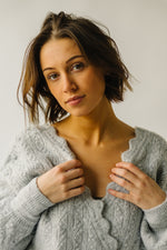 The Tagger Knit Wrap Sweater in Heather Grey