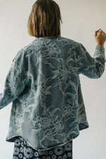 The Rosemont Floral Embroidered Jacket in Denim
