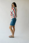 The Addie Knit Striped Sweater in Ivory Multi