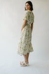 The Sevren Puff Sleeve Floral Dress in Cream Multi