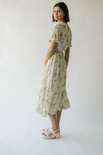 The Sevren Puff Sleeve Floral Dress in Cream Multi
