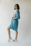 The Wilmont Crochet Woven Dress in Baby Blue
