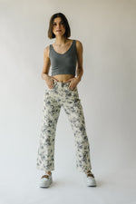 The Castana Watercolor Floral Pant in Ivory