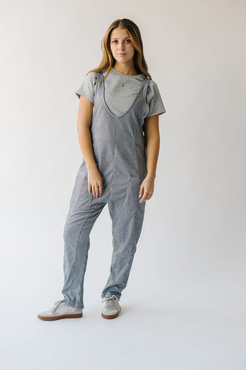 The Villard Textured Overall in Charcoal