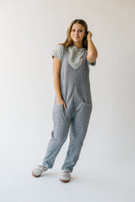 The Villard Textured Overall in Charcoal