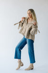 The Renville Wide Collared Jacket in Taupe